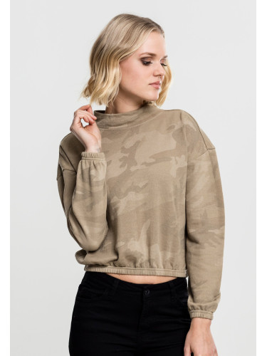 Women's Camo Crew turtleneck with sand mask