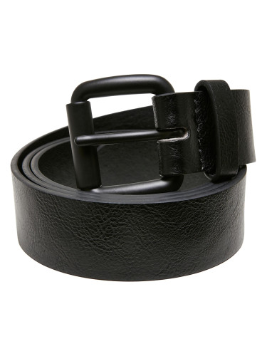 Regular belt with thorn buckle made of synthetic leather black