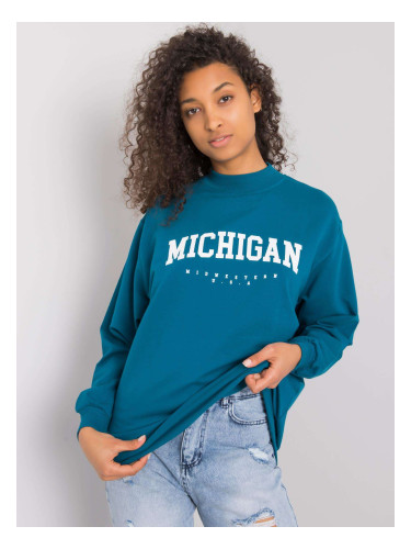 Women's blue cotton sweatshirt RUE PARIS