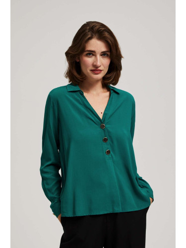 Marisse Emerald V-Neck Shirt