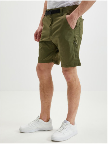 Khaki Mens Shorts with Wrangler Belt - Men