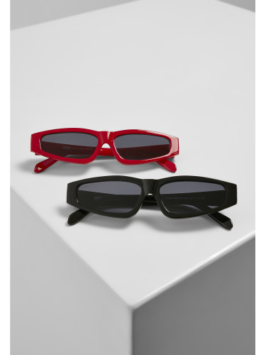 Lefkada 2-Pack Sunglasses Black/Black+Red/Black