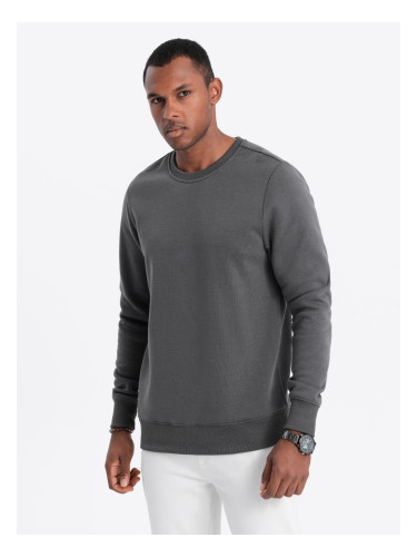 Ombre BASIC men's hoodless sweatshirt - graphite