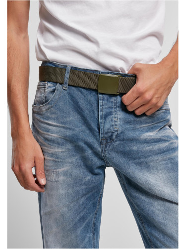 Belt with buckle olive