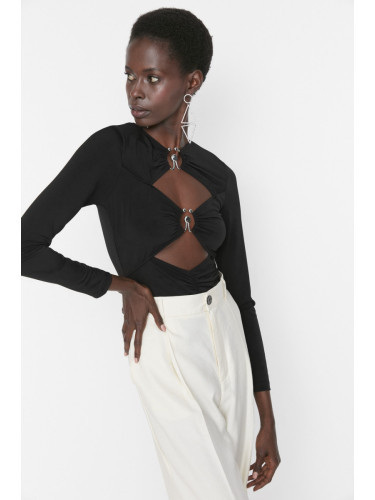 Trendyol Black Window/Cut Out Detailed Accessory Snaps Body