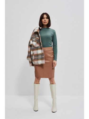 Дамска кафява пола тип „калъф“ Moodo