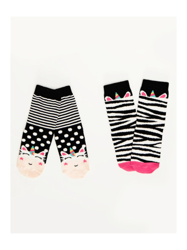 Denokids Zebracorn Girl's Socks Set of 2