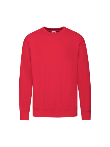 Red Men's Sweatshirt Lightweight Set-in-Sweat Sweat Fruit of the Loom