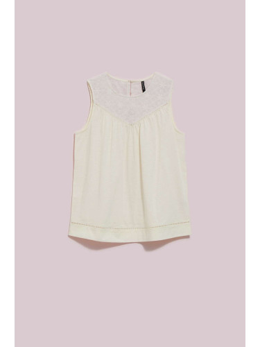 LADIES TOP L-TS-4080 OFF WHITE