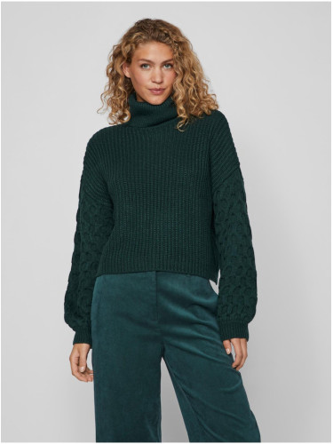 Women's Dark Green Turtleneck Sweater VILA Vioa - Women