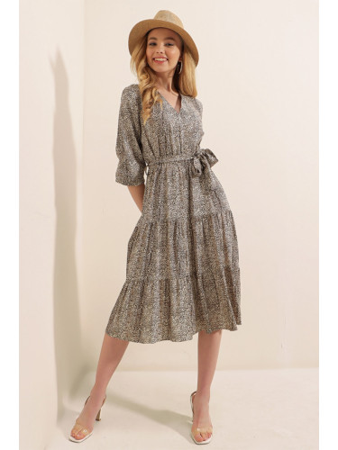 Бигдарт 2320 Двуредна рокля - екрю