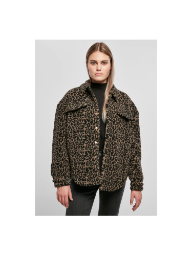 Women's Overshirt AOP Sherpa darktaupeleo