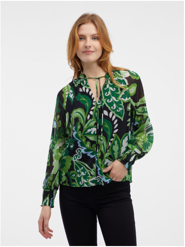 Orsay Green Women's Patterned Blouse - Women's