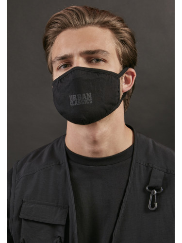 Памучна маска за лице Urban Classics, 2 броя, черна