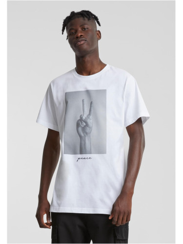 White T-shirt with peace sign