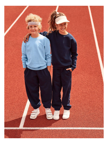 Błękitna bluza dziecięca Set-In Sweat Fruit of the Loom