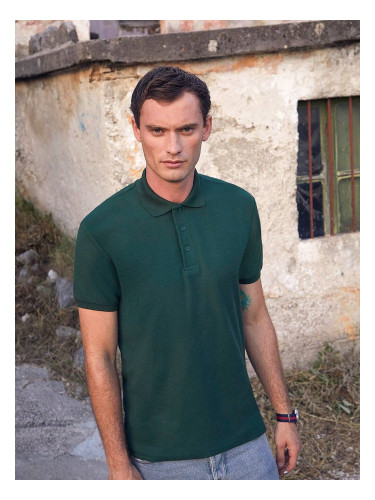 Heavy Polo Friut of the Loom Green T-Shirt