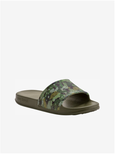 Green children's camouflage slippers Coqui Tora - Boys