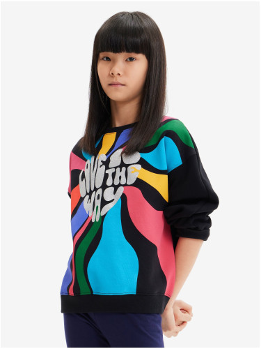 Black girly sweatshirt Desigual Ida - Girls