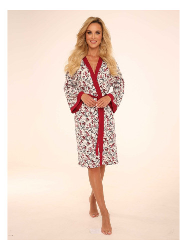 Women's bathrobe De Lafense 468 Mia S-2XL burgundy 069