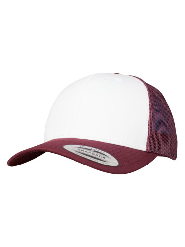 Retro Trucker Colorful Front Maroon/White/Chestnut