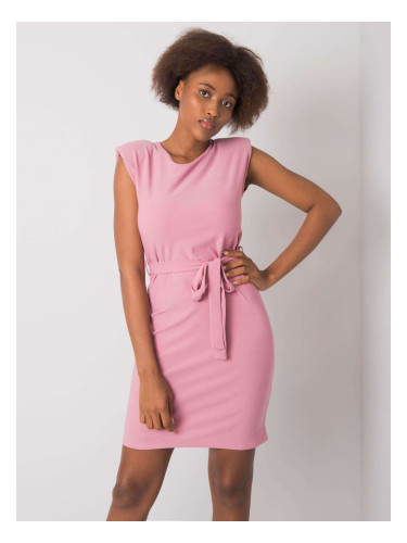 RUE PARIS Pink women's dress with belt