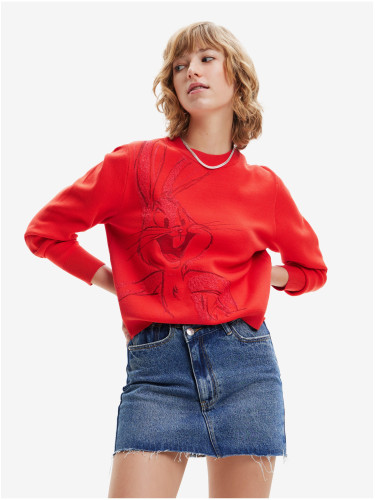 Red women's sweatshirt Desigual Bugs Bunny - Women's