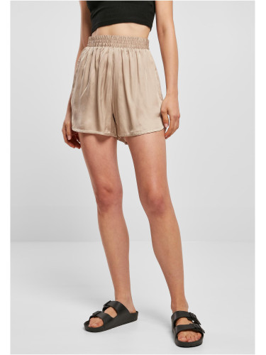 Women's Viscose Satin Shorts Resort Softtaupe