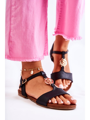 Lightweight sandals for women with Black Carida buckle