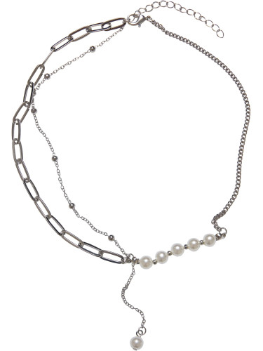 Jupiter Pearl Chain Necklace - Silver Color