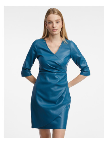 Orsay Blue Women's Faux Leather Dress - Women's