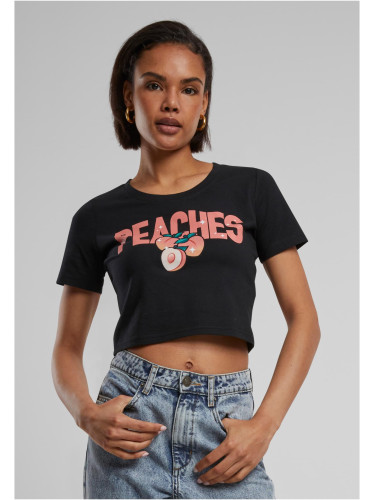 Peaches Cropped Tee Black