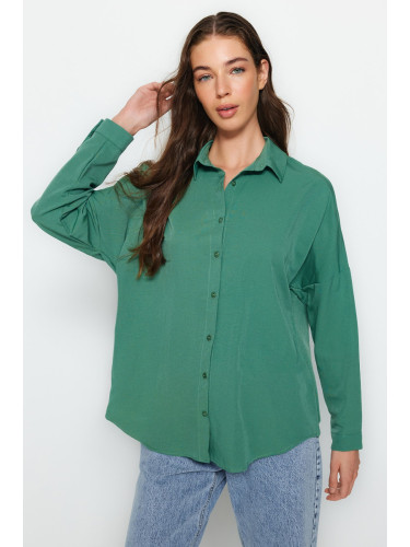 Trendyol Khaki Oversize/Wide Fit Woven Shirt