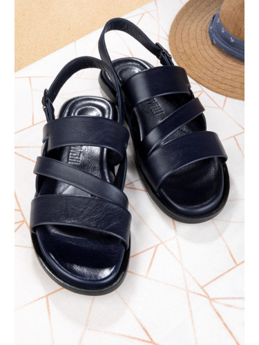 Ducavelli Roma Genuine Leather Men's Sandals, Genuine Leather Sandals, Orthopedic Sole Sandals, Lightweight Leather.