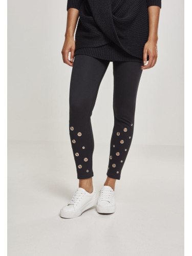 Women's leggings with eyelet black