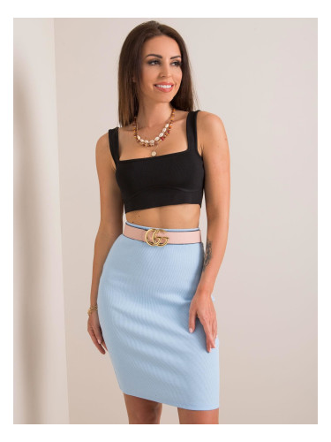 RUE PARIS Light blue pencil skirt