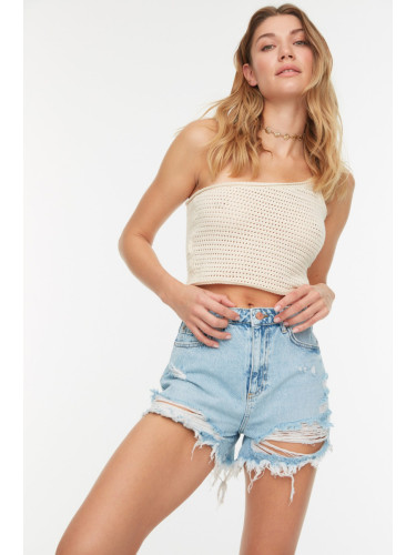 Дамски къси панталони. Trendyol Denim