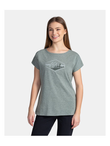 Women's cotton T-shirt Kilpi NELLIM-W Dark green