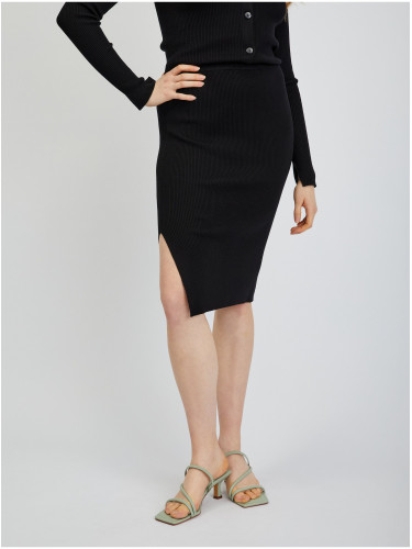 Orsay Black Women's Skirt with Slit - Women's