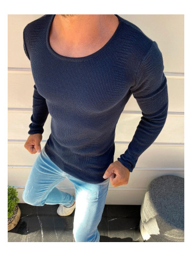 Men's dark blue sweater WX1608