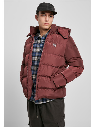 Puffer Hooded Jacket Cherry