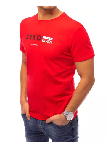 Red men's Dstreet T-shirt with print