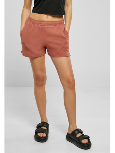 Women's organic terracotta terry shorts