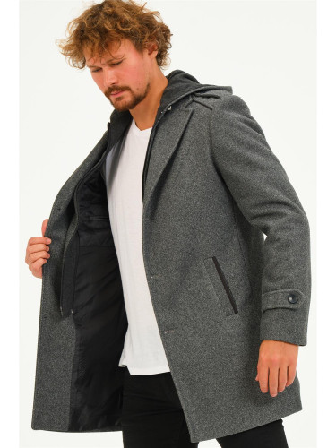 PLT8401 DEWBERRY MEN'S COAT-DARK GREY