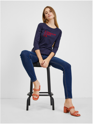 Orsay Navy Blue Women's T-Shirt - Women's