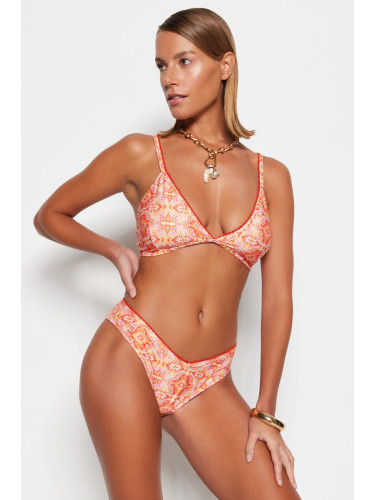 Trendyol етнически шарени триъгълник бродирани бикини отгоре