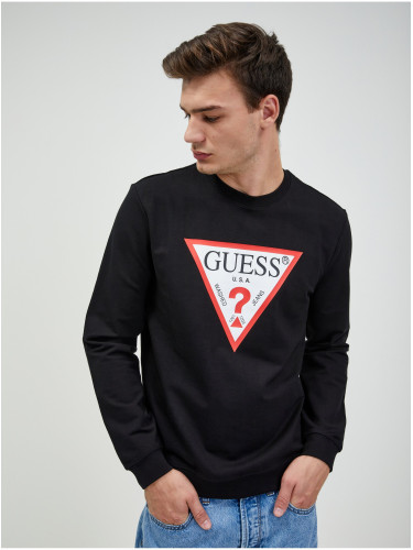 Black Mens Sweatshirt Guess Audley - Men