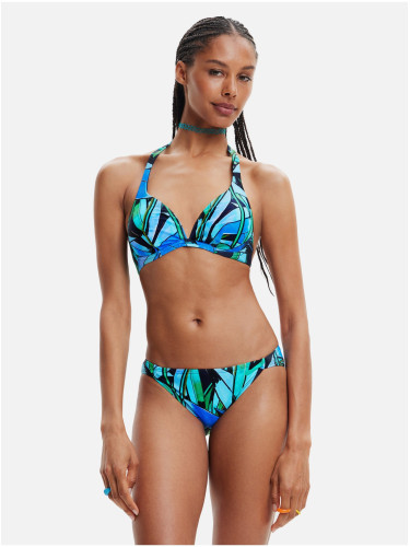 Blue women's patterned bikini top Desigual Bukit - Ladies