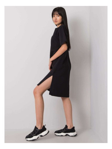 RUE PARIS Black basic dress