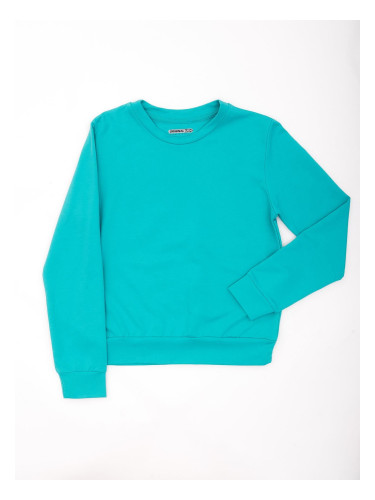 Basic green sweatshirt for teenagers